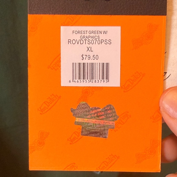 Von Dutch Men's Dark Green Casual Shirt y2k - Picture 5 of 9